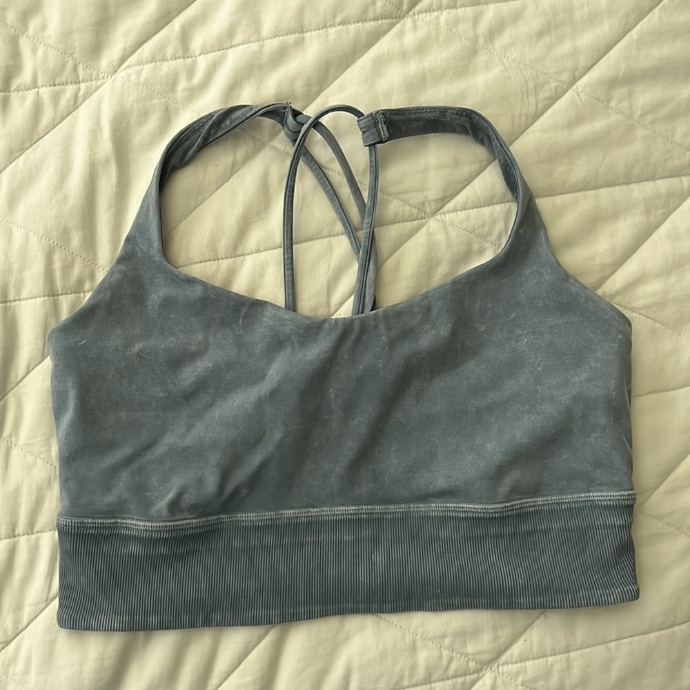 Lululemon Free To Be Bra *Long Line Rib Snow Wash Washed size 10 - Picture 5 of 16